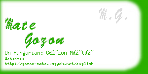 mate gozon business card